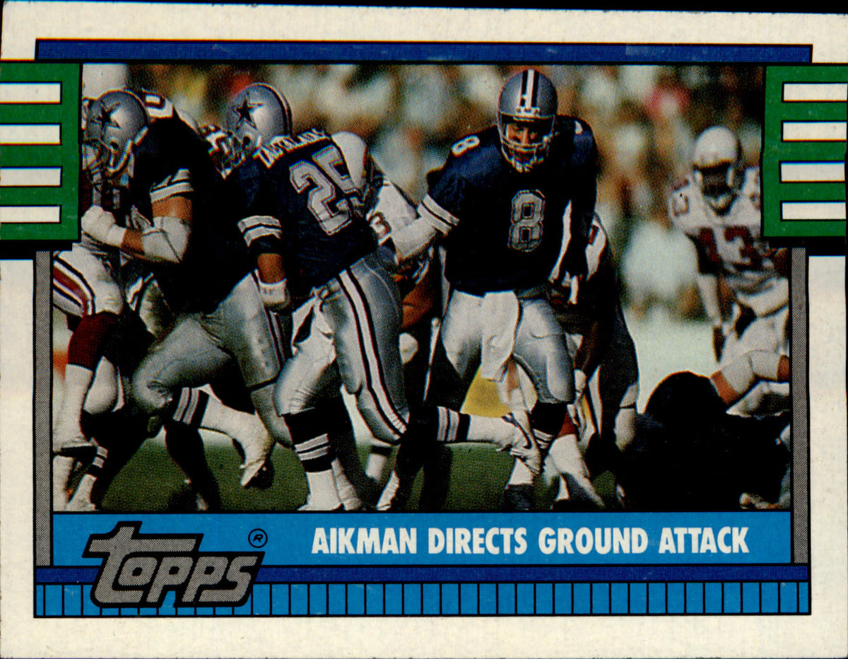 1990 Topps #511c Aikman Directs Ground Attack - Veteran Sports Cards FL