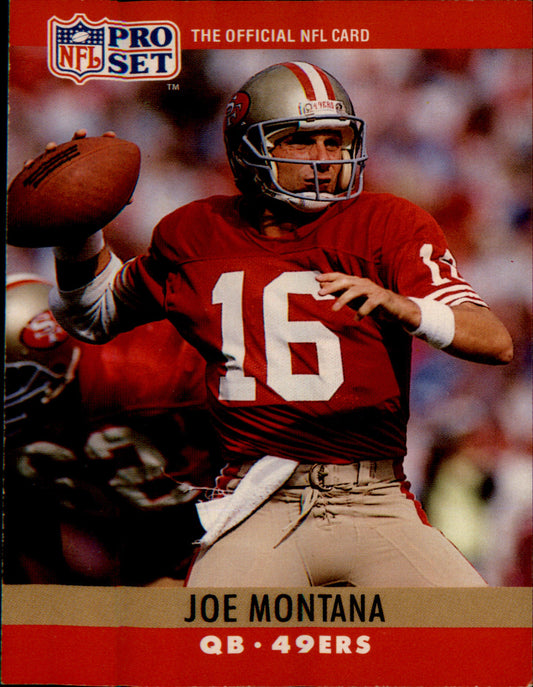1990 Pro Set FACT Cincinnati #293 Joe Montana - Veteran Sports Cards FL