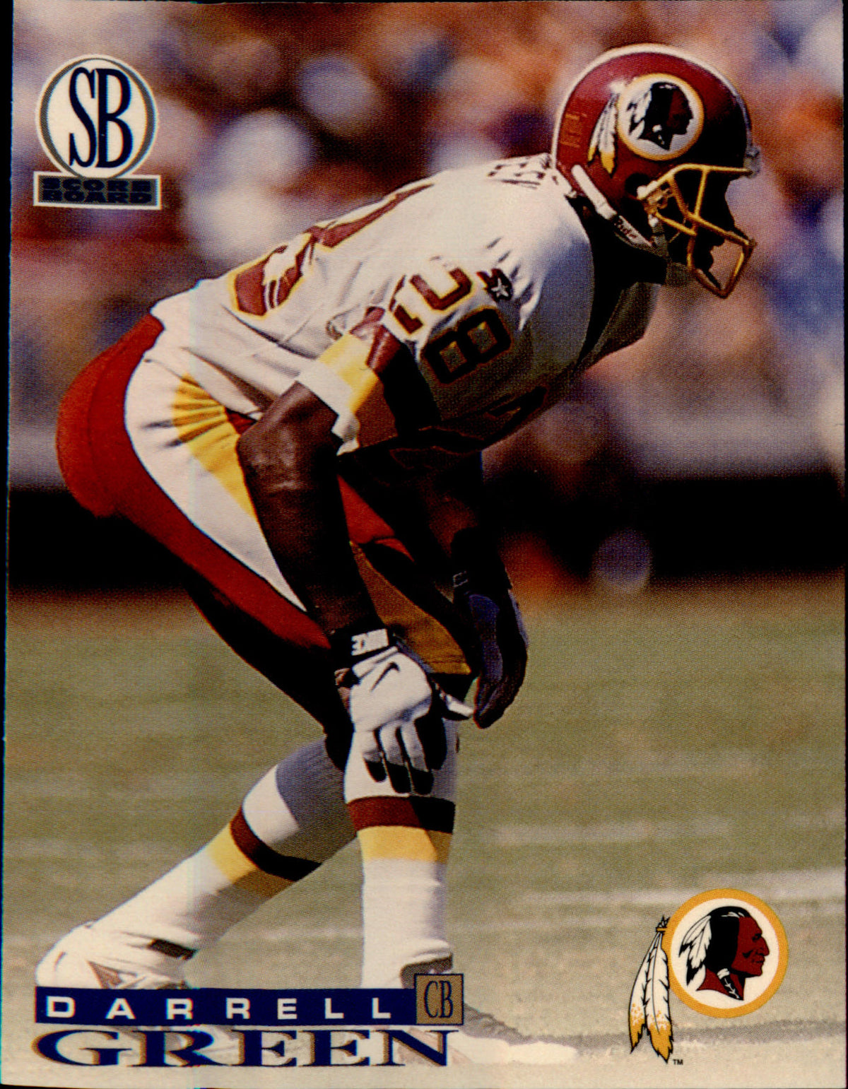 1996 Score Board Washington Redskins #WR8 Darrell Green - Veteran Sports Cards FL