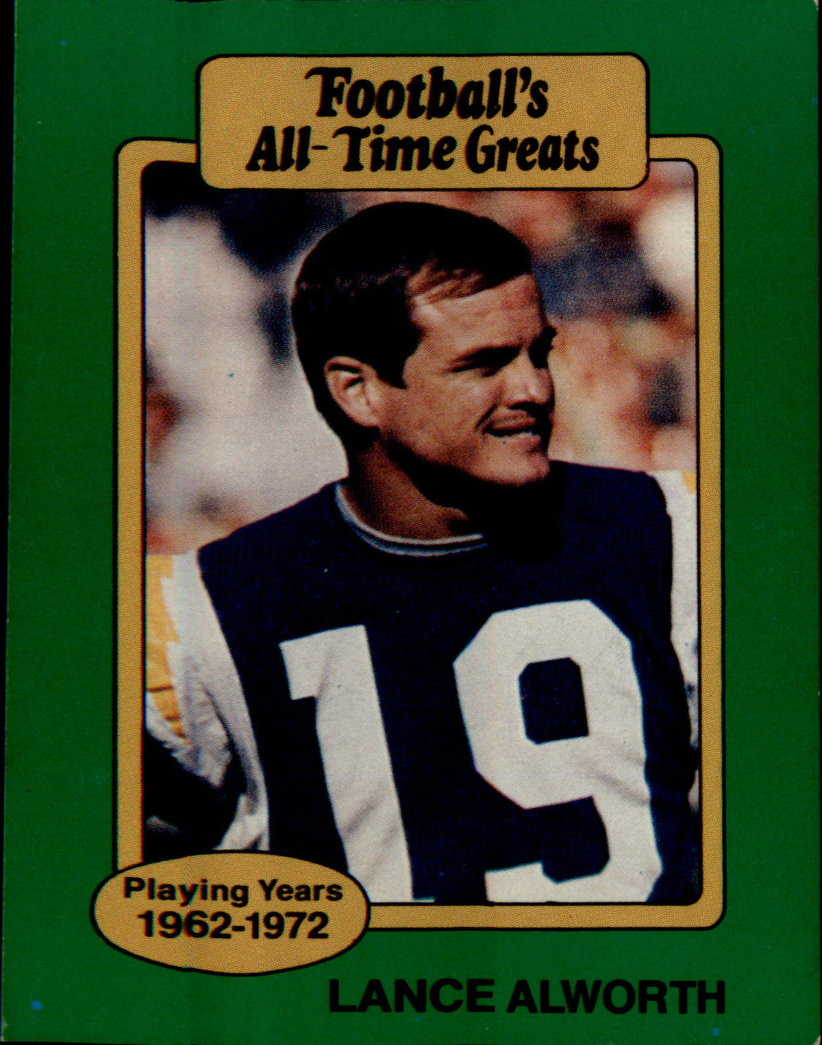 1987 Hygrade football's All-Time Greats #NNO Lance Alworth - Veteran Sports Cards FL