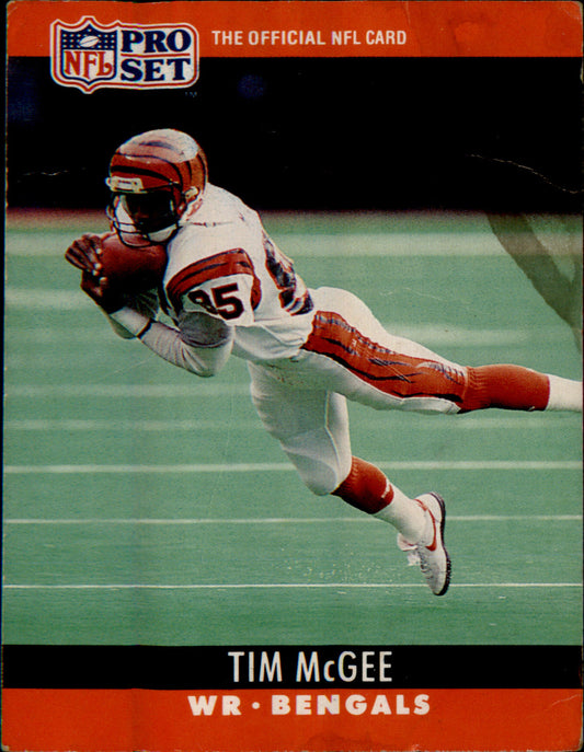1990 Pro Set FACT Cincinnati #64 Tim McGee - Veteran Sports Cards FL