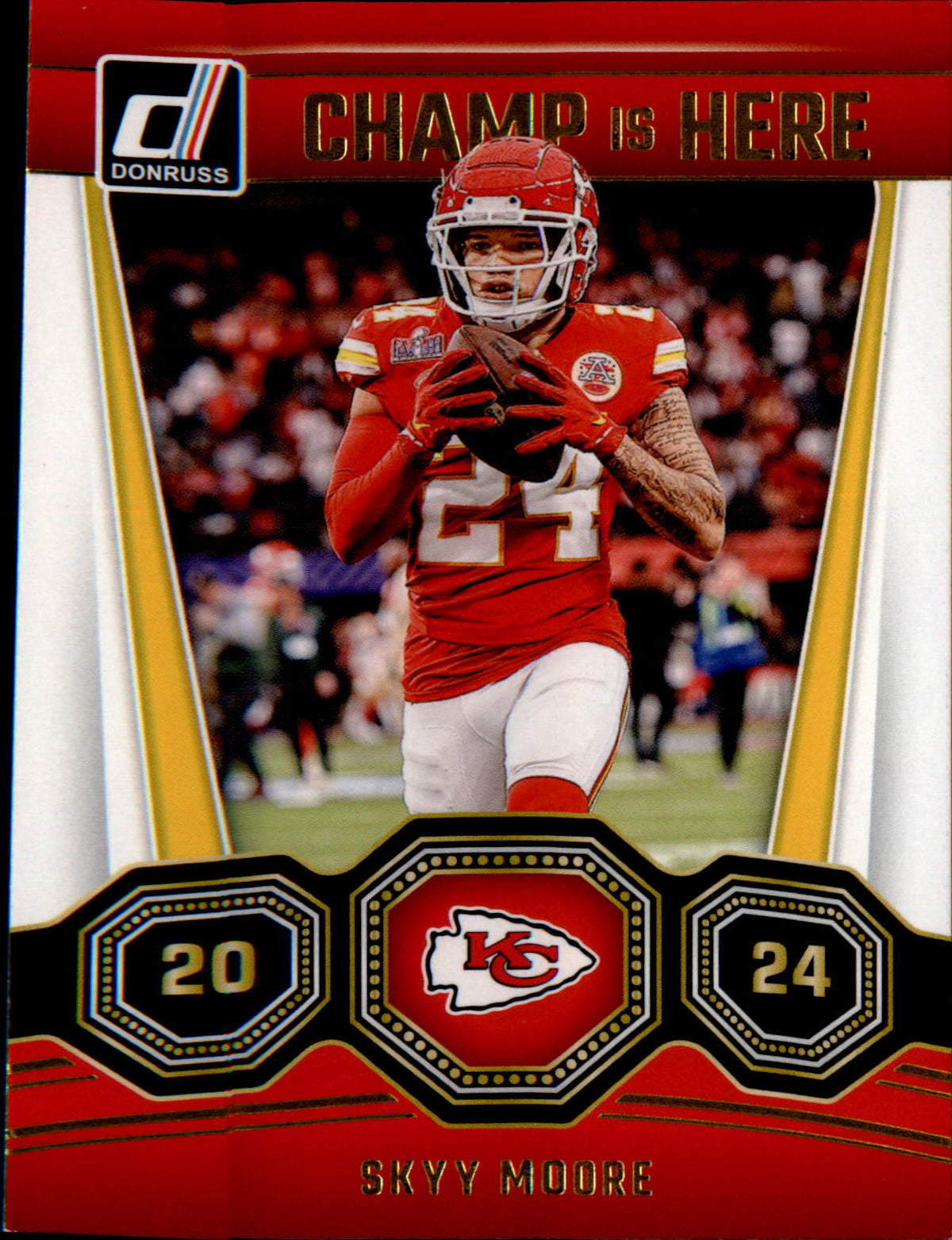 2024 Donruss Champ is Here #18 Skyy Moore - Veteran Sports Cards FL