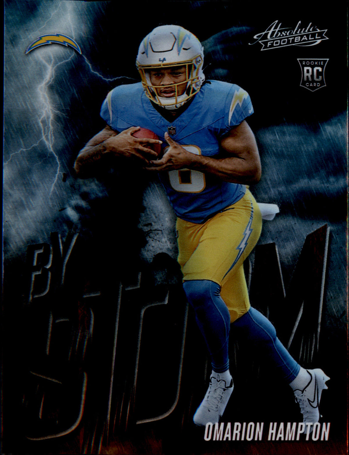 2025 Panini Absolute By Storm #12 Omarion Hampton RC - Veteran Sports Cards FL
