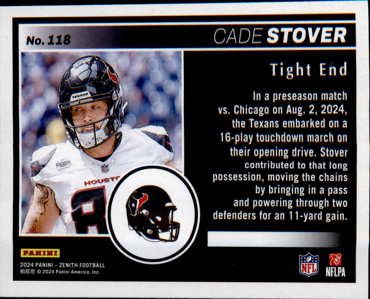2024 Panini Zenith Retail #118 Cade Stover Rookie Rookie - Veteran Sports Cards FL