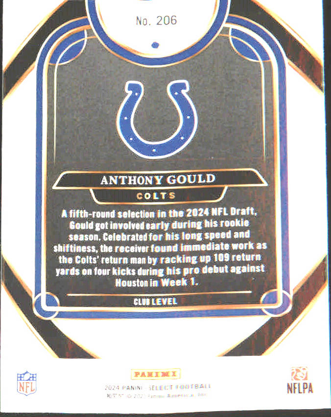 2024 Panini Select #206 Anthony Gould Rookie Rookie - Veteran Sports Cards FL