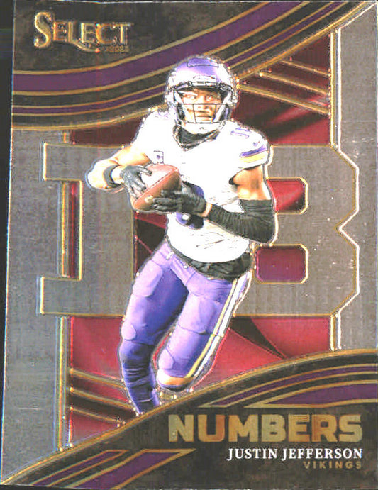 2023 Panini Select Numbers #NMB-JJE Justin Jefferson - Veteran Sports Cards FL