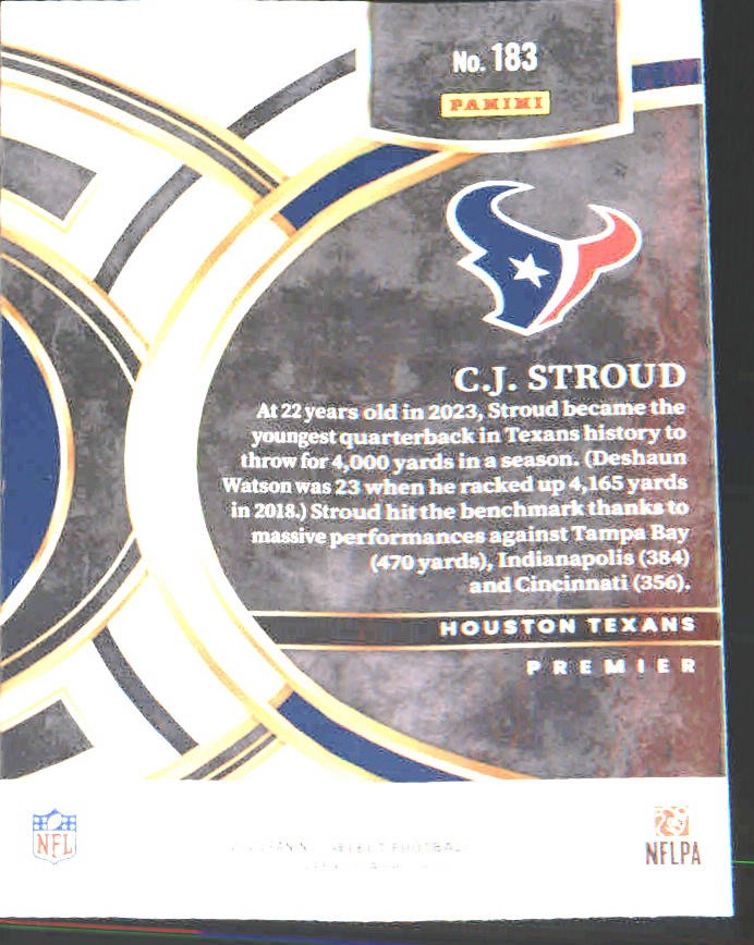 2023 Panini Select #183 C.J. Stroud Rookie Rookie - Veteran Sports Cards FL