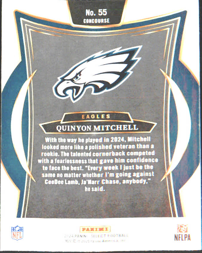 2024 Panini Select #55 Quinyon Mitchell Rookie Rookie - Veteran Sports Cards FL