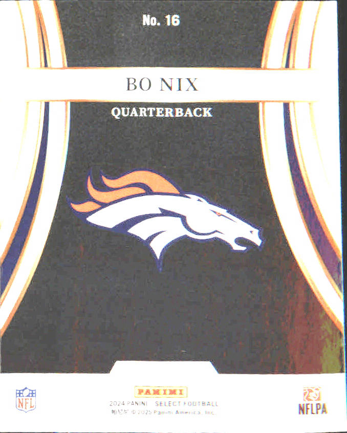 2024 Panini Select Turbocharged #16 Bo Nix - Veteran Sports Cards FL