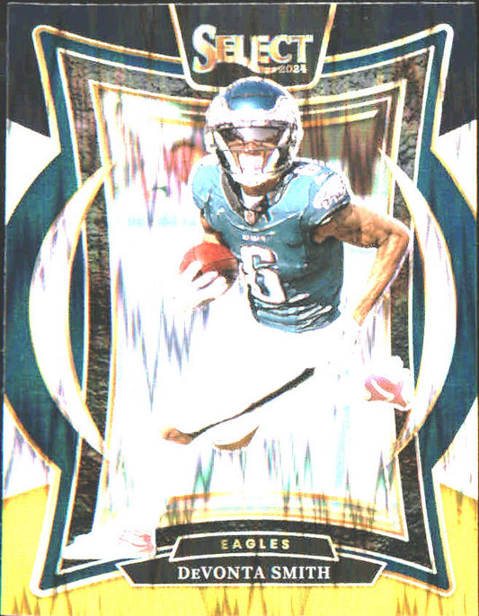 2024 Panini Select Black & Gold Prizm Shock #51 DeVonta Smith - Veteran Sports Cards FL