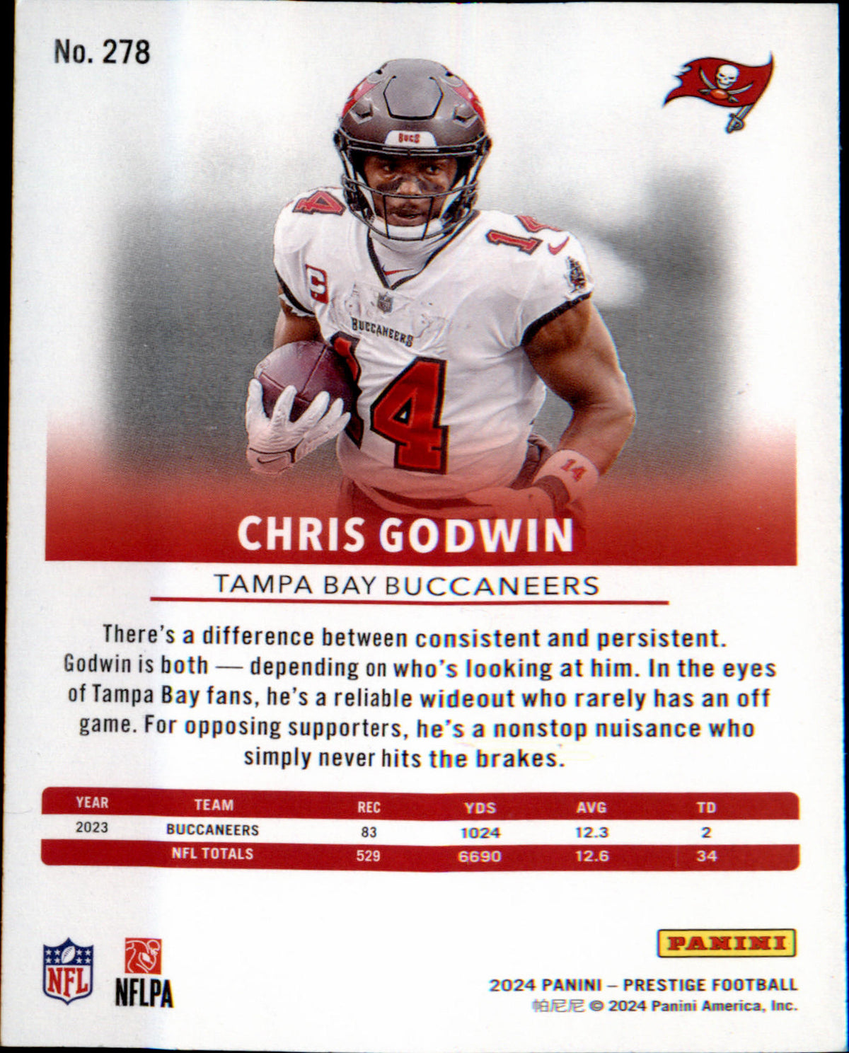 2024 Panini Prestige #278 Chris Godwin - Veteran Sports Cards FL