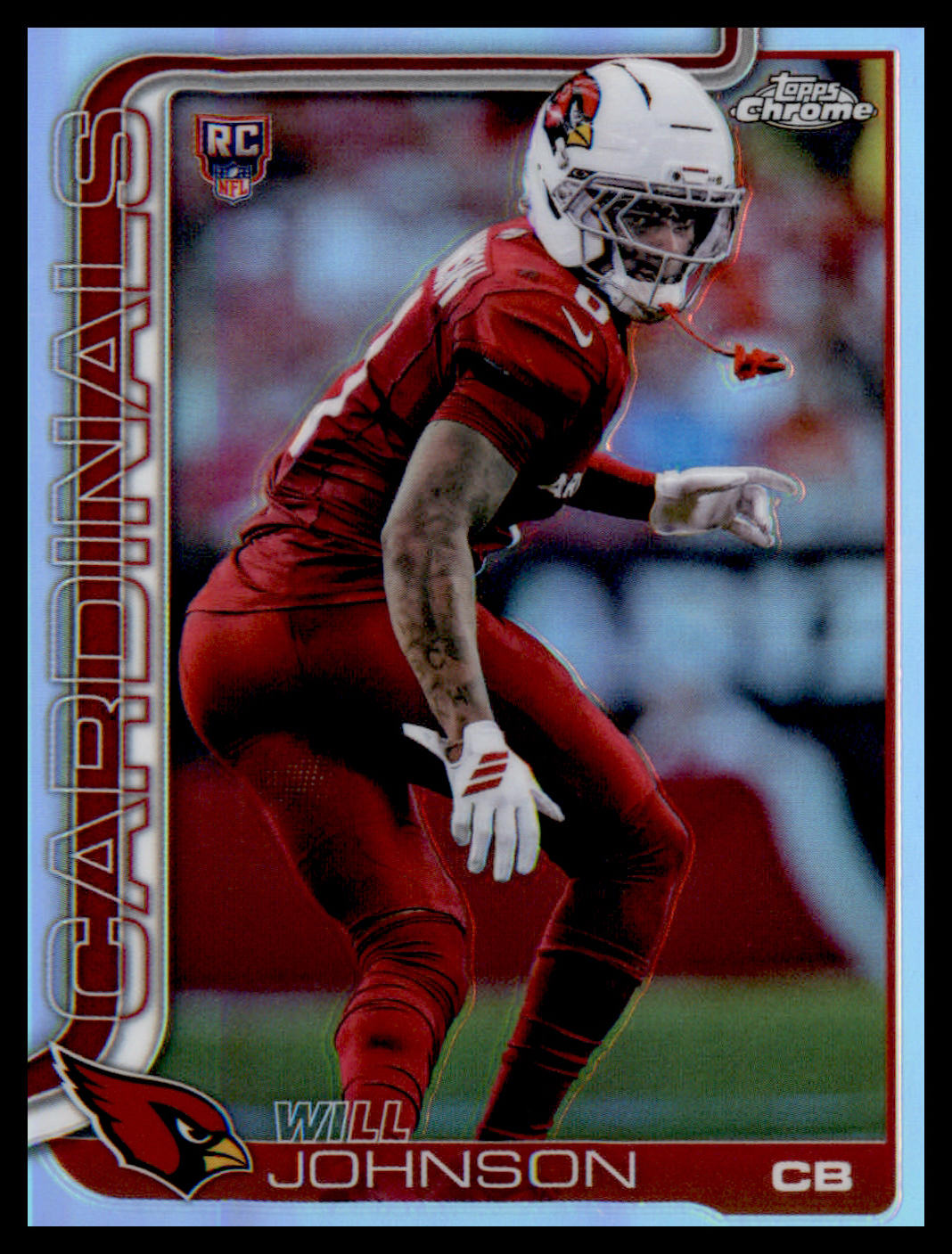 2025 Topps Chrome Refractor #349 Will Johnson Rookie Rookie - Veteran Sports Cards FL