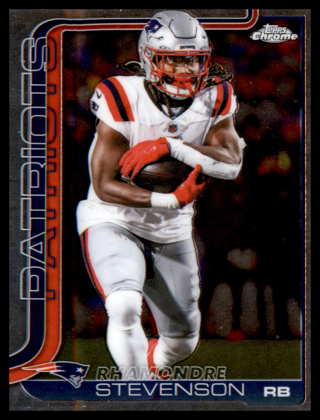 2025 Topps Chrome Prism Refractor #210 Rhamondre Stevenson - Veteran Sports Cards FL