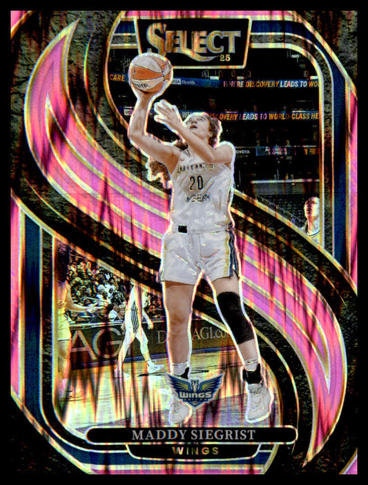 2025 Panini Select WNBA Pink Flash Prizms #153 Maddy Siegrist - Veteran Sports Cards FL