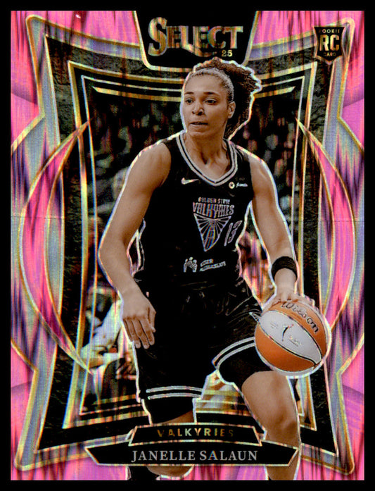 2025 Panini Select WNBA Pink Flash Prizms #81 Janelle Salaun Rookie Rookie - Veteran Sports Cards FL