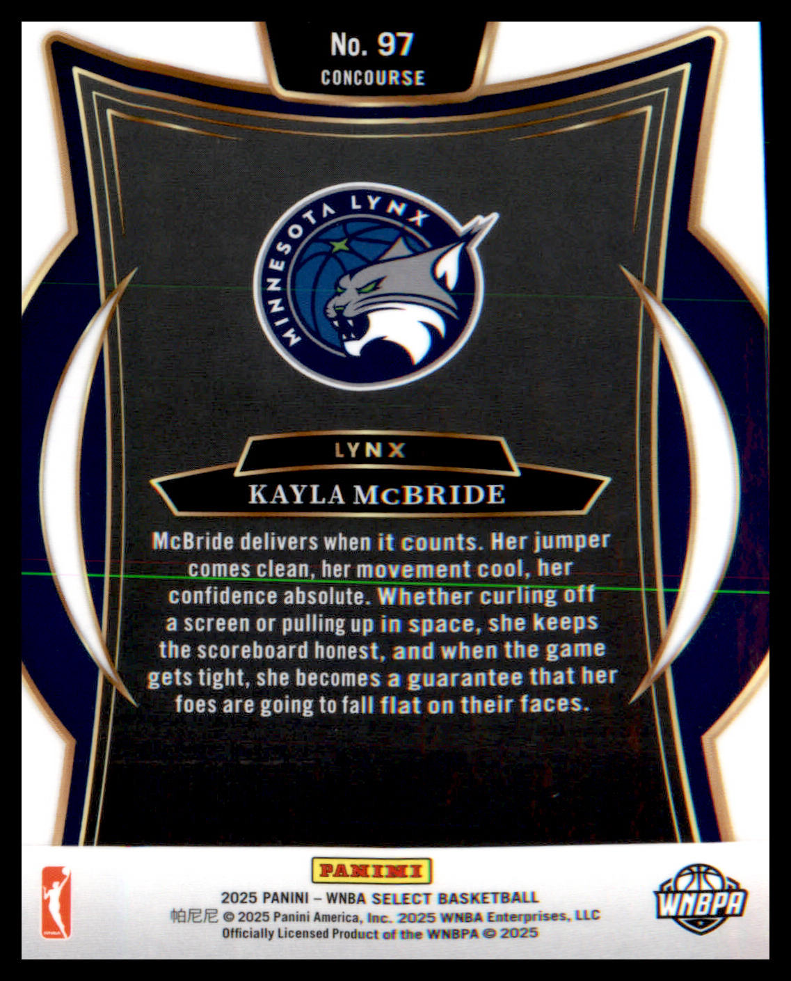 2025 Panini Select WNBA #97 Kayla McBride - Veteran Sports Cards FL