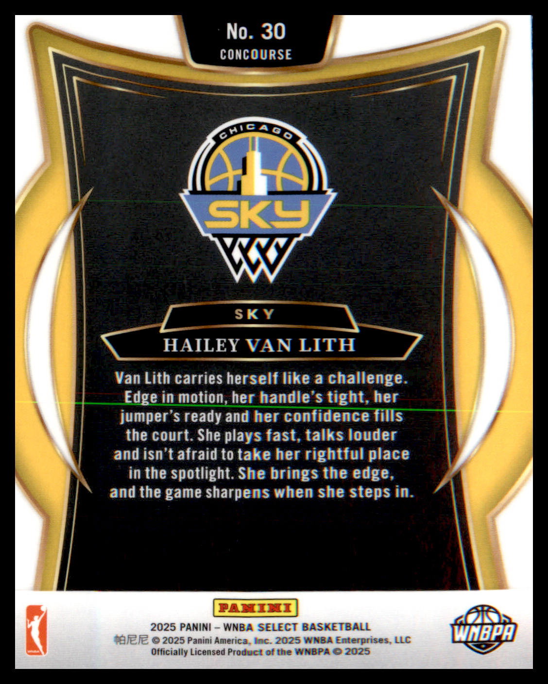 2025 Panini Select WNBA #30 Hailey Van Lith Rookie Rookie - Veteran Sports Cards FL