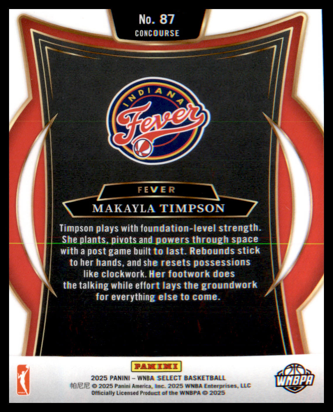 2025 Panini Select WNBA #87 Makayla Timpson Rookie Rookie - Veteran Sports Cards FL