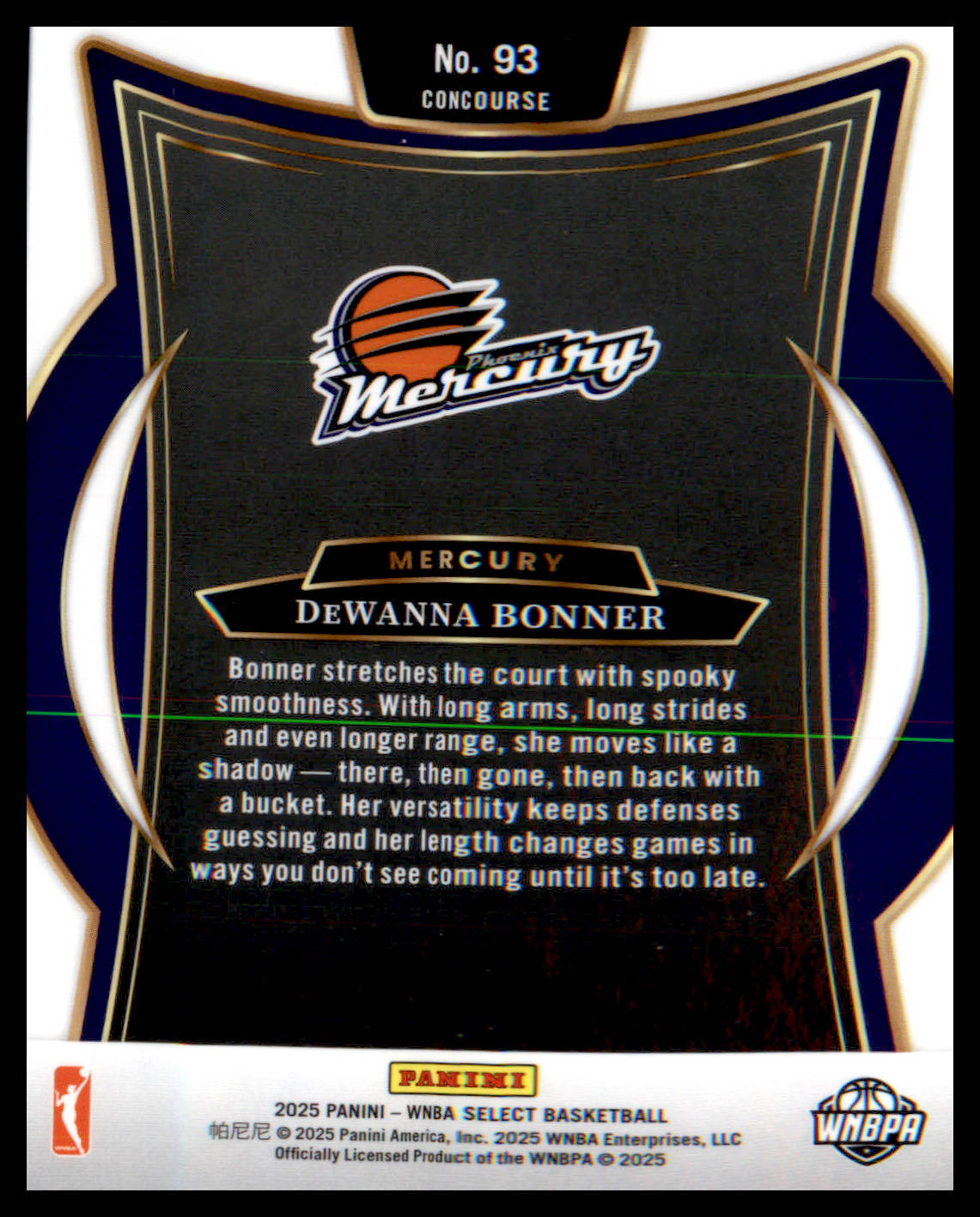2025 Panini Select WNBA #93 DeWanna Bonner - Veteran Sports Cards FL