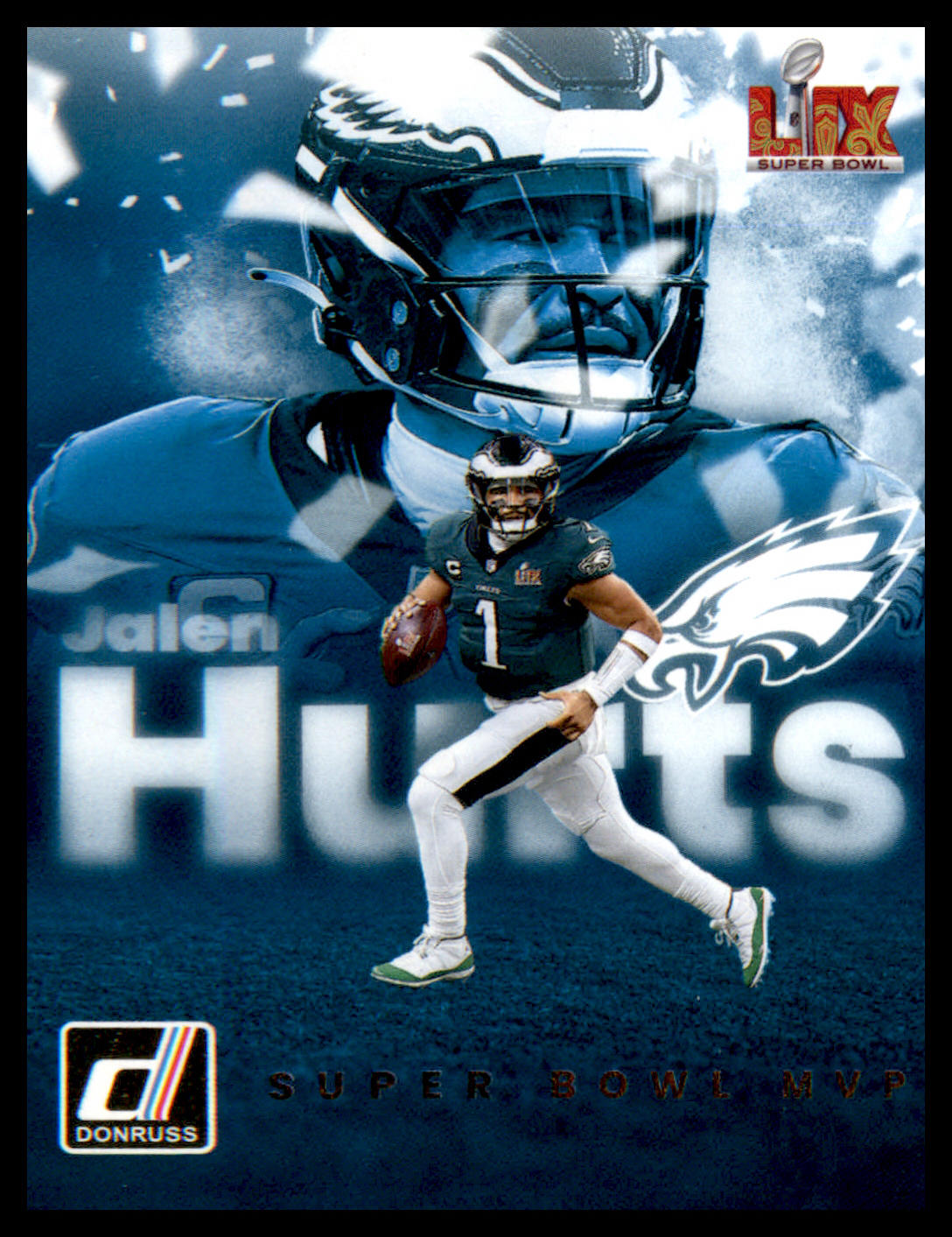 2025 Donruss Super Bowl MVP #1 Jalen Hurts - Veteran Sports Cards FL