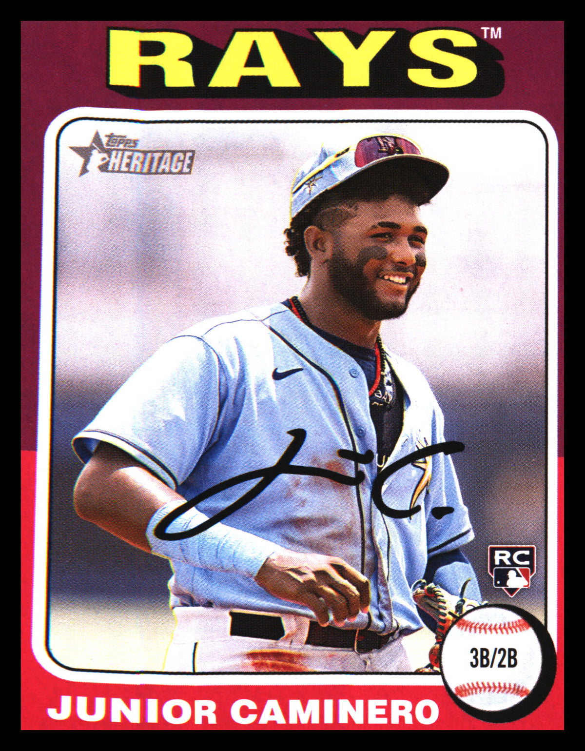 2024 Topps Heritage #267 Junior Caminero Rookie Rookie - Veteran Sports Cards FL