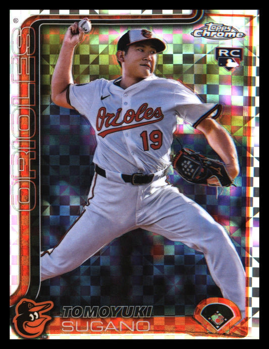 2025 Topps Chrome X-Fractors #166 Tomoyuki Sugano Rookie Rookie - Veteran Sports Cards FL