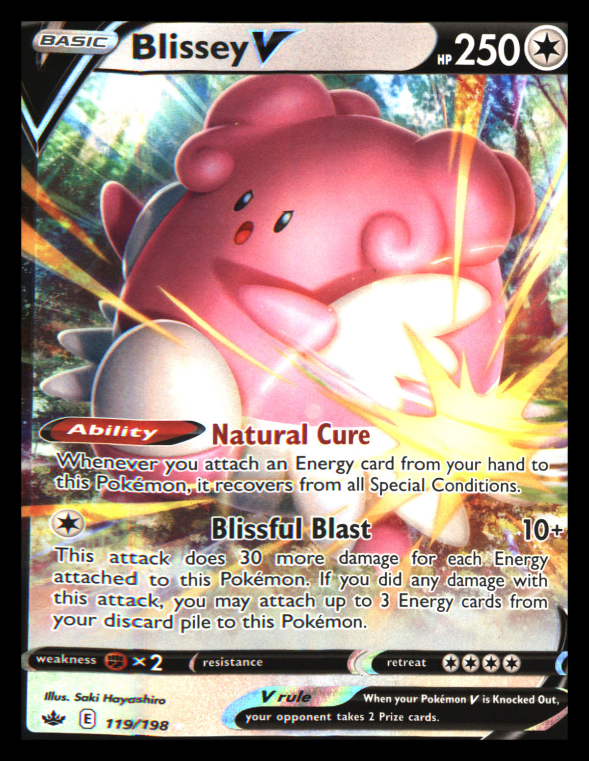 SWSH06: Chilling Reign #119/198 Blissey V Ultra Rare, Holo - Veteran Sports Cards FL