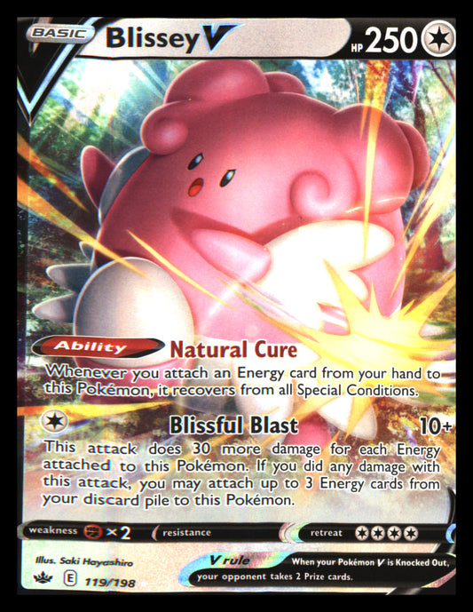 SWSH06: Chilling Reign #119/198 Blissey V Ultra Rare, Holo - Veteran Sports Cards FL