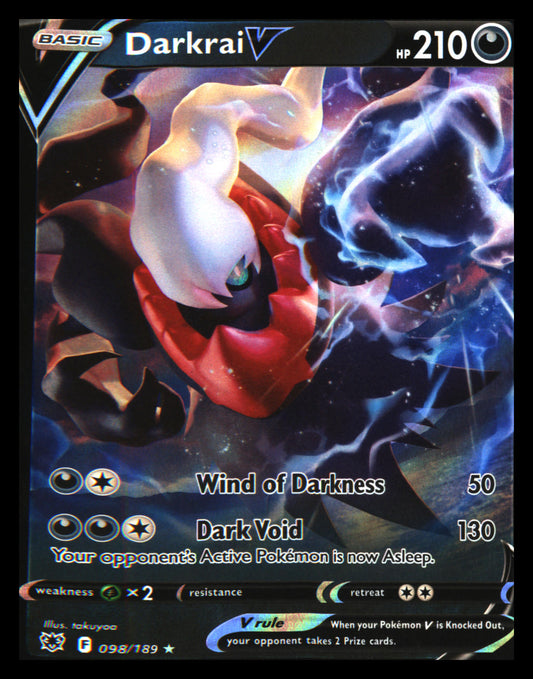 SWSH10: Astral Radiance #098/189 Darkrai V Ultra Rare, Holo - Veteran Sports Cards FL