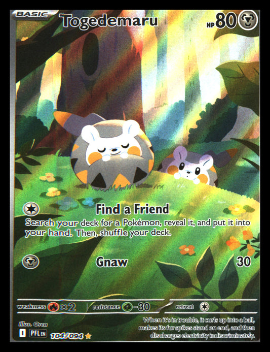 ME02: Phantasmal Flames #104/094 Togedemaru Holo - Veteran Sports Cards FL