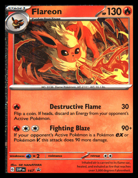 SV: Scarlet & Violet Promo Cards #167 Flareon Promo, Holo - Veteran Sports Cards FL