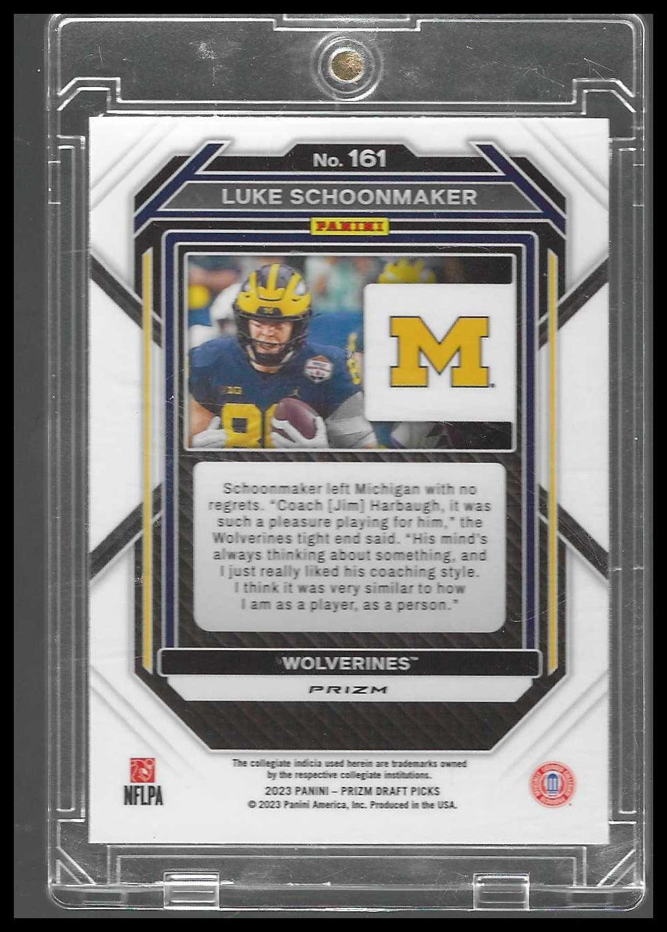 2023 Panini Prizm Luke Schoonmaker Snakeskin SSP Prizm Rookie #161 RC Case Hit - Veteran Sports Cards FL