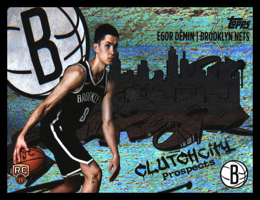 2025-26 Topps Clutch City Prospects Holo Foil #CC-8 Egor Dëmin - Veteran Sports Cards FL