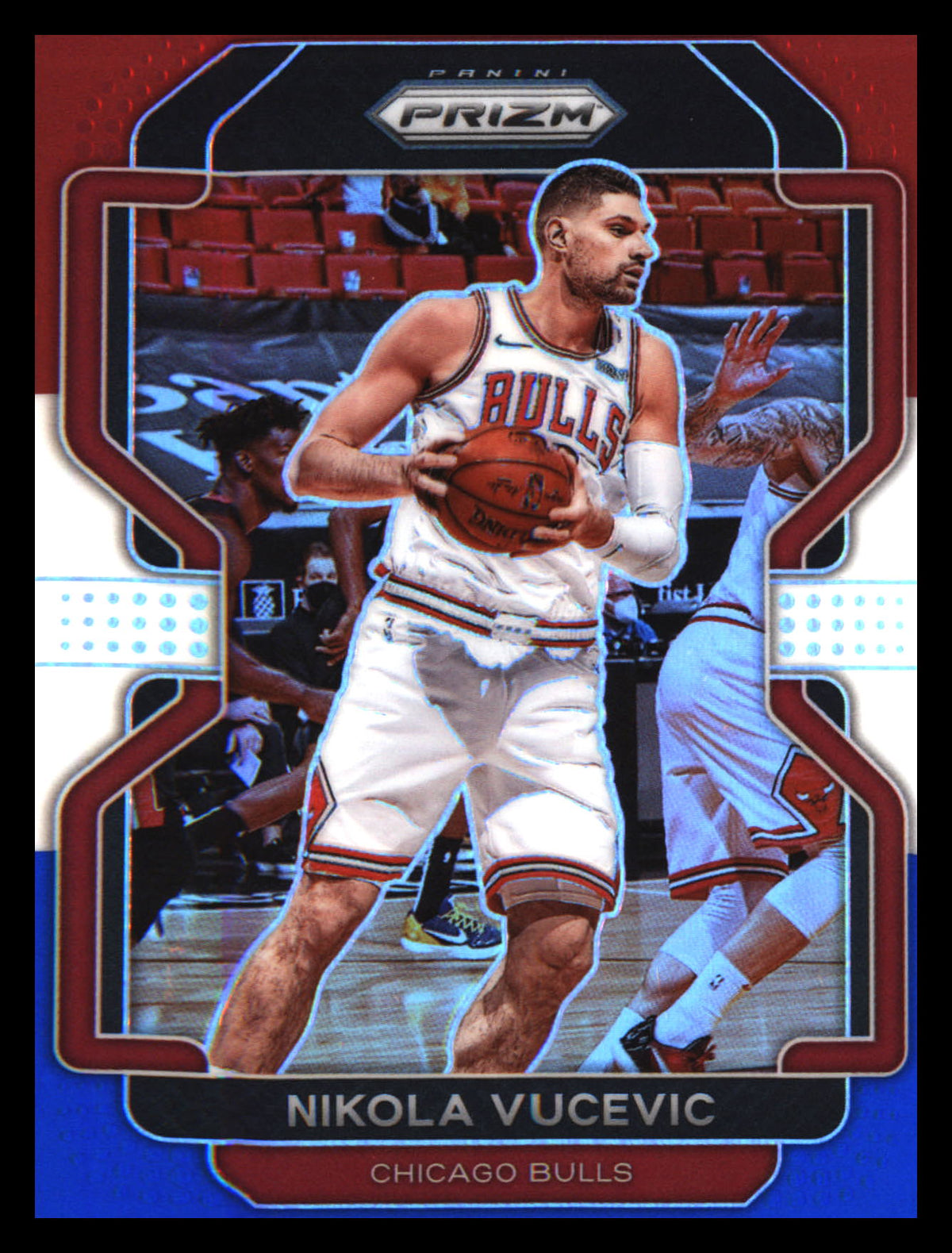 2021-22 Panini Prizm Red White and Blue #100 Nikola Vucevic - Veteran Sports Cards FL