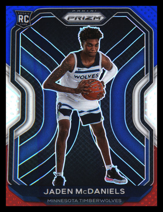 2020-21 Panini Prizm - Jaden McDaniels #277 Red White & Blue Prizm (RC) - Veteran Sports Cards FL
