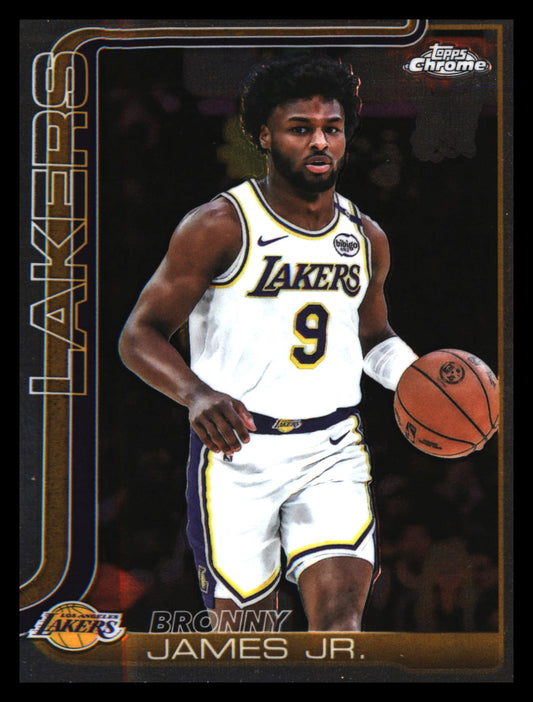 2025-26 Topps Chrome #182 Bronny James Jr. - Veteran Sports Cards FL