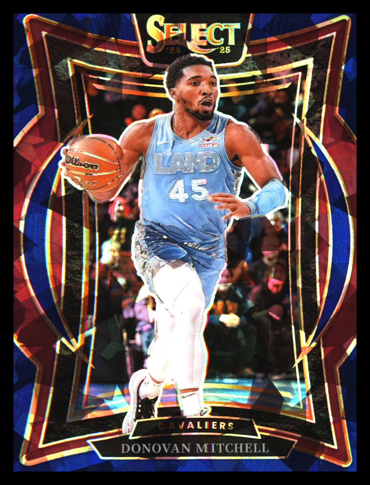 2024-25 Panini Select Blue Cracked Ice Prizm #21 Donovan Mitchell - Veteran Sports Cards FL
