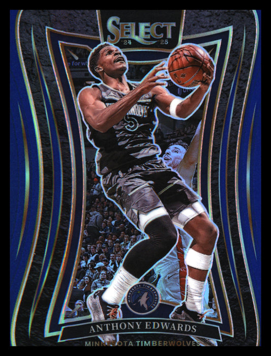2024-25 Panini Select Blue Prizm #365 Anthony Edwards - Veteran Sports Cards FL