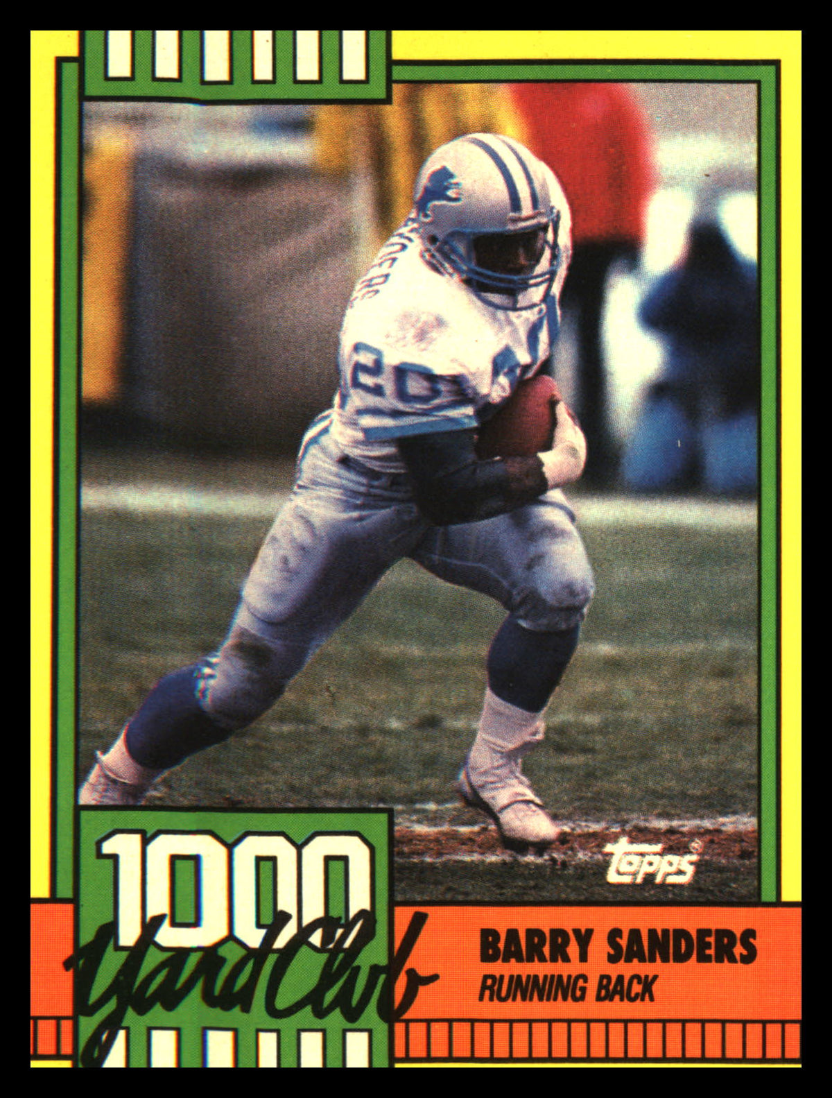 1990 Topps 1000 Yard Club #3 Barry Sanders - Veteran Sports Cards FL