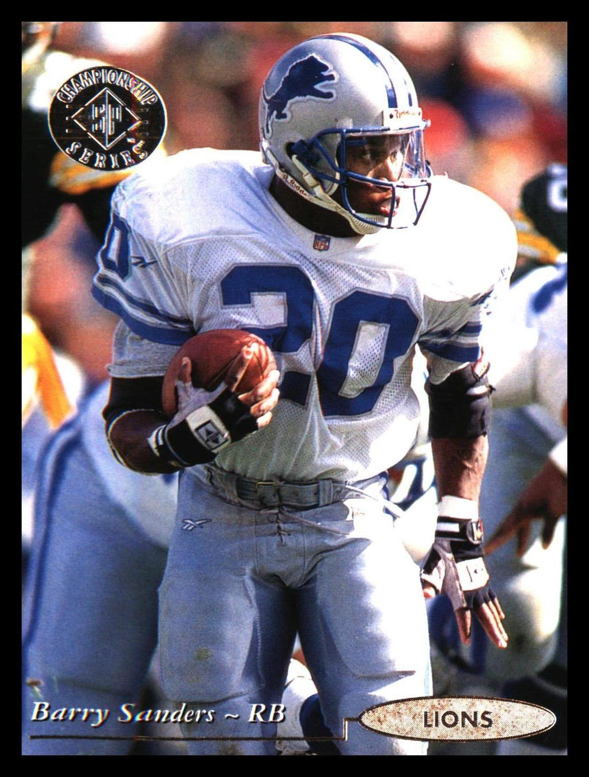 football, 1990s 1995 SP Championship #105 Barry Sanders