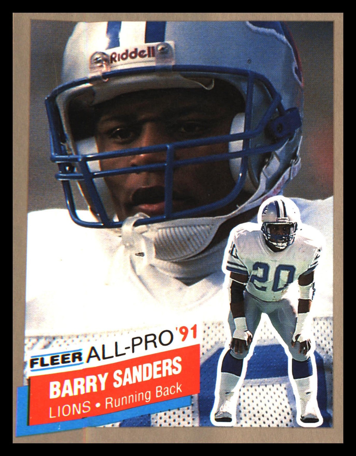1991 Fleer All-Pro '91 #9 Barry Sanders - Veteran Sports Cards FL