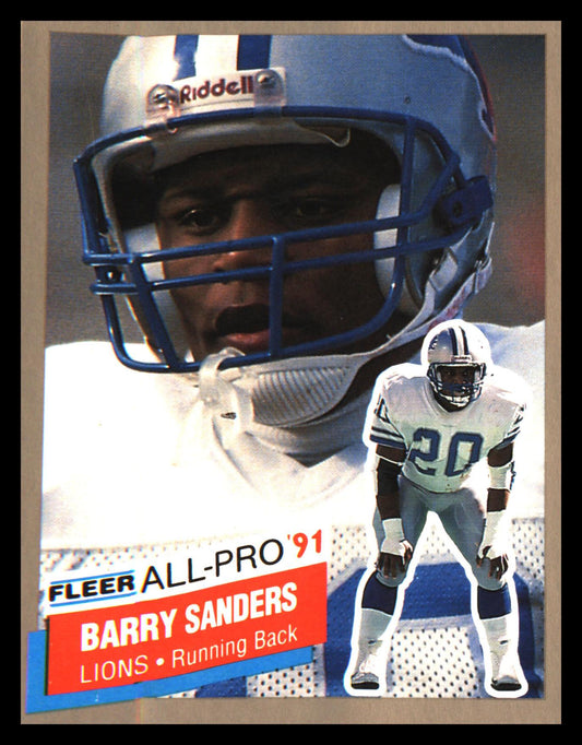 1991 Fleer All-Pro '91 #9 Barry Sanders - Veteran Sports Cards FL
