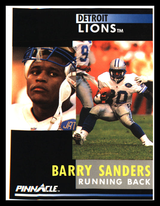 1991 Pinnacle #250 Barry Sanders - Veteran Sports Cards FL