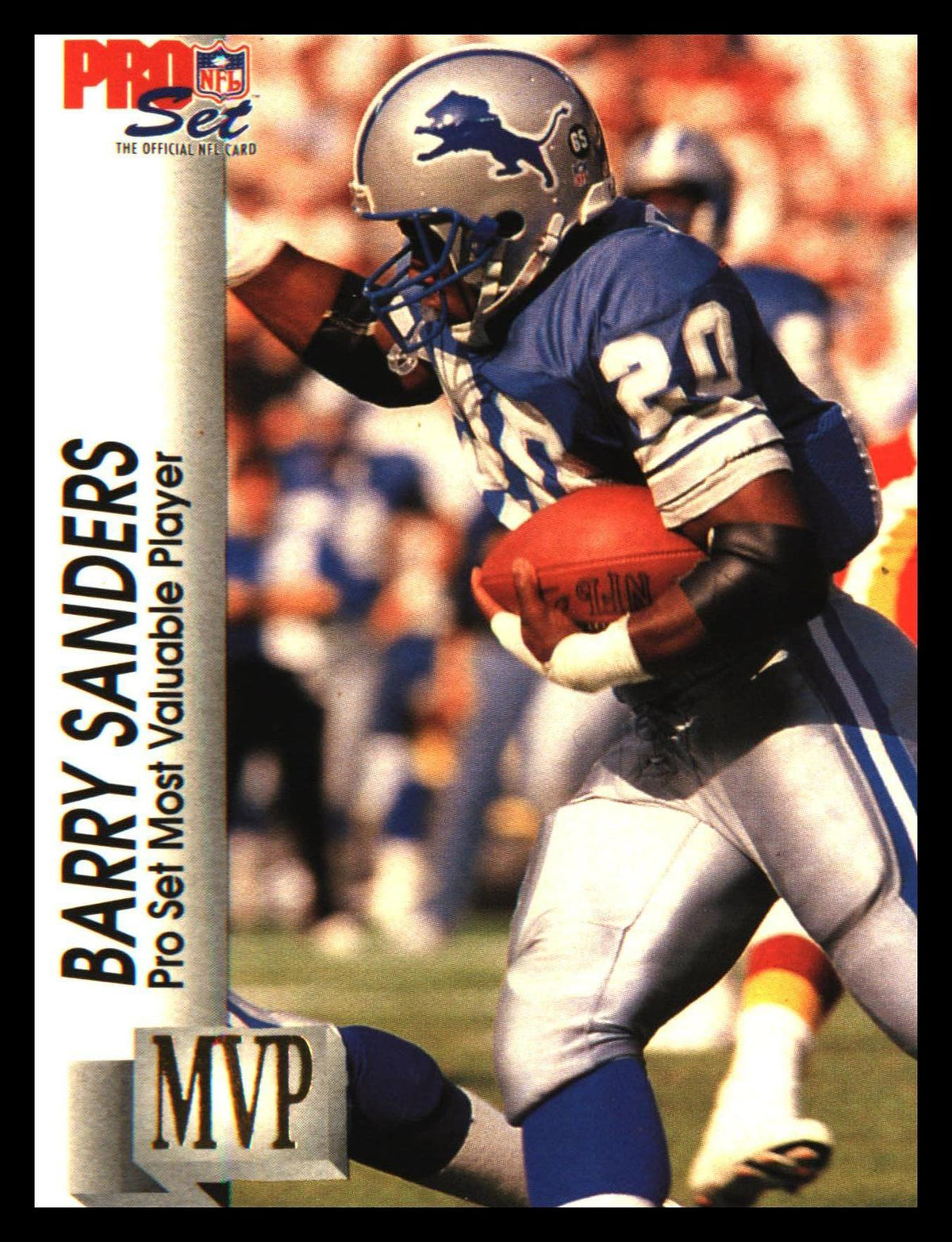 1992 Pro Set Gold MVPs #MVP19 Barry Sanders - Veteran Sports Cards FL