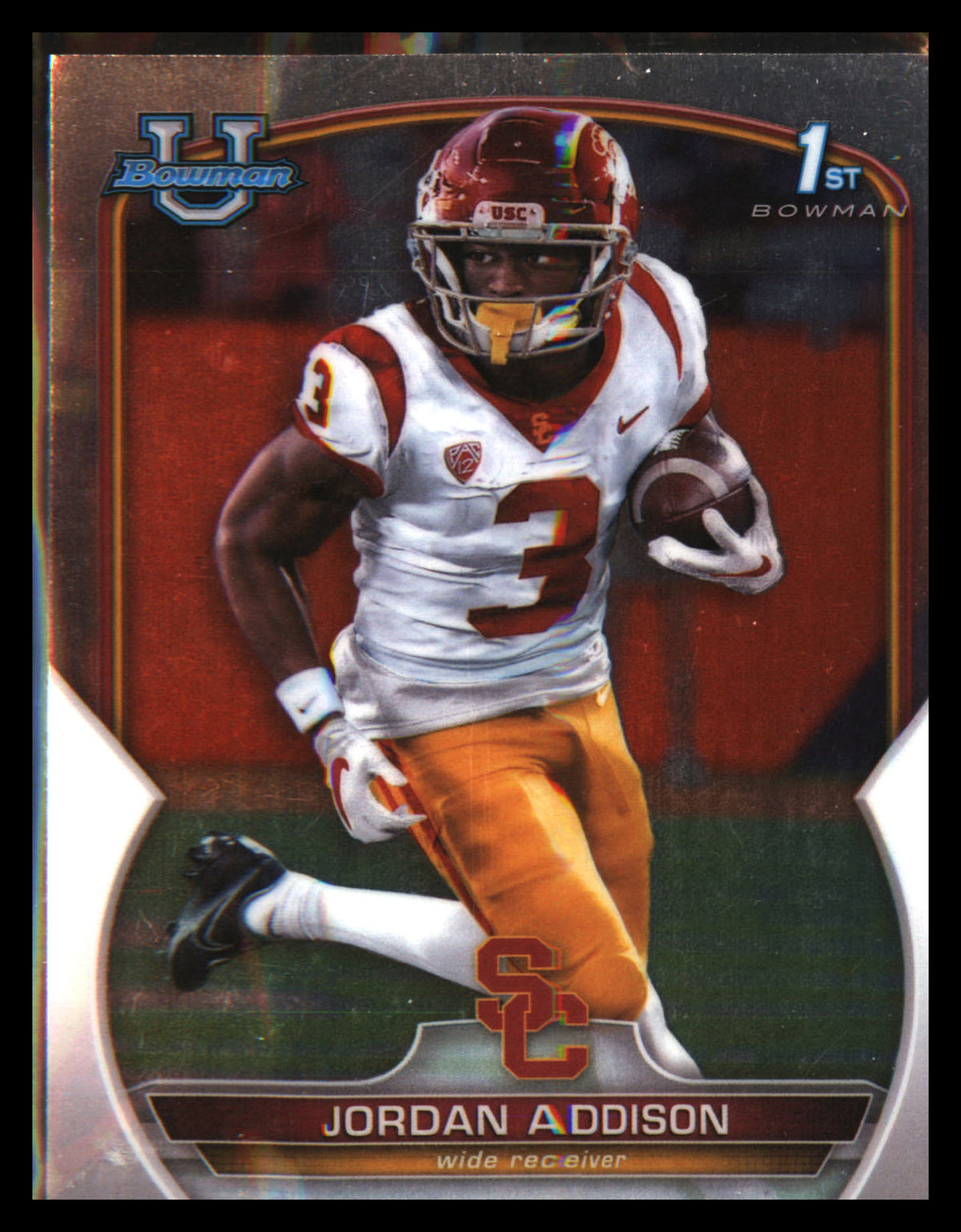 2022 Bowman University Chrome #36 Jordan Addison - Veteran Sports Cards FL