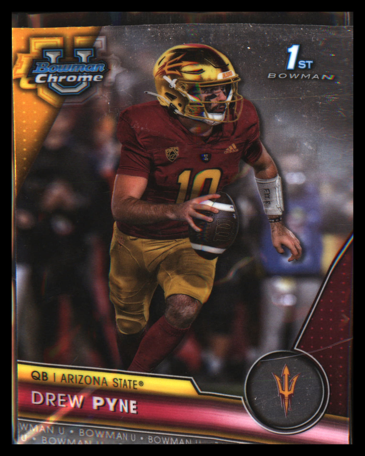 2023 Bowman University Chrome #37 Drew Pyne - Veteran Sports Cards FL