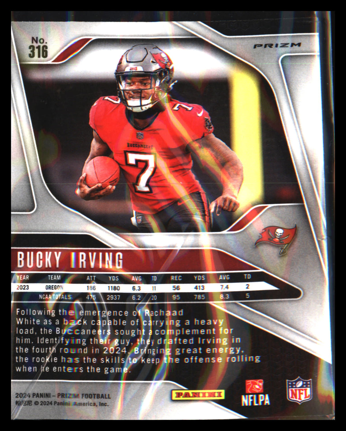 2024 Panini Prizm Silver #316 Bucky Irving Rookie Rookie - Veteran Sports Cards FL
