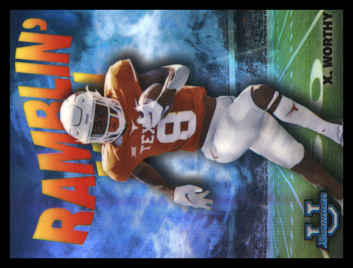 2022 Bowman University Chrome Ramblin' Man #RM-12 Xavier Worthy - Veteran Sports Cards FL