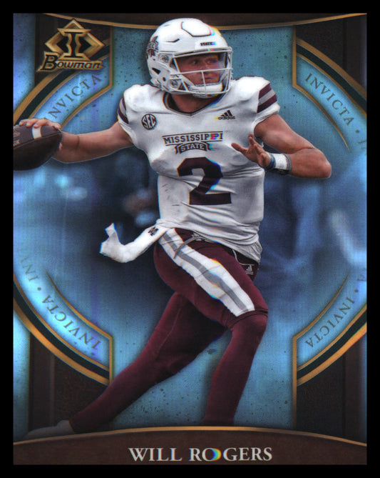 2022 Bowman University Chrome Invicta #BI-10 Will Rogers - Veteran Sports Cards FL