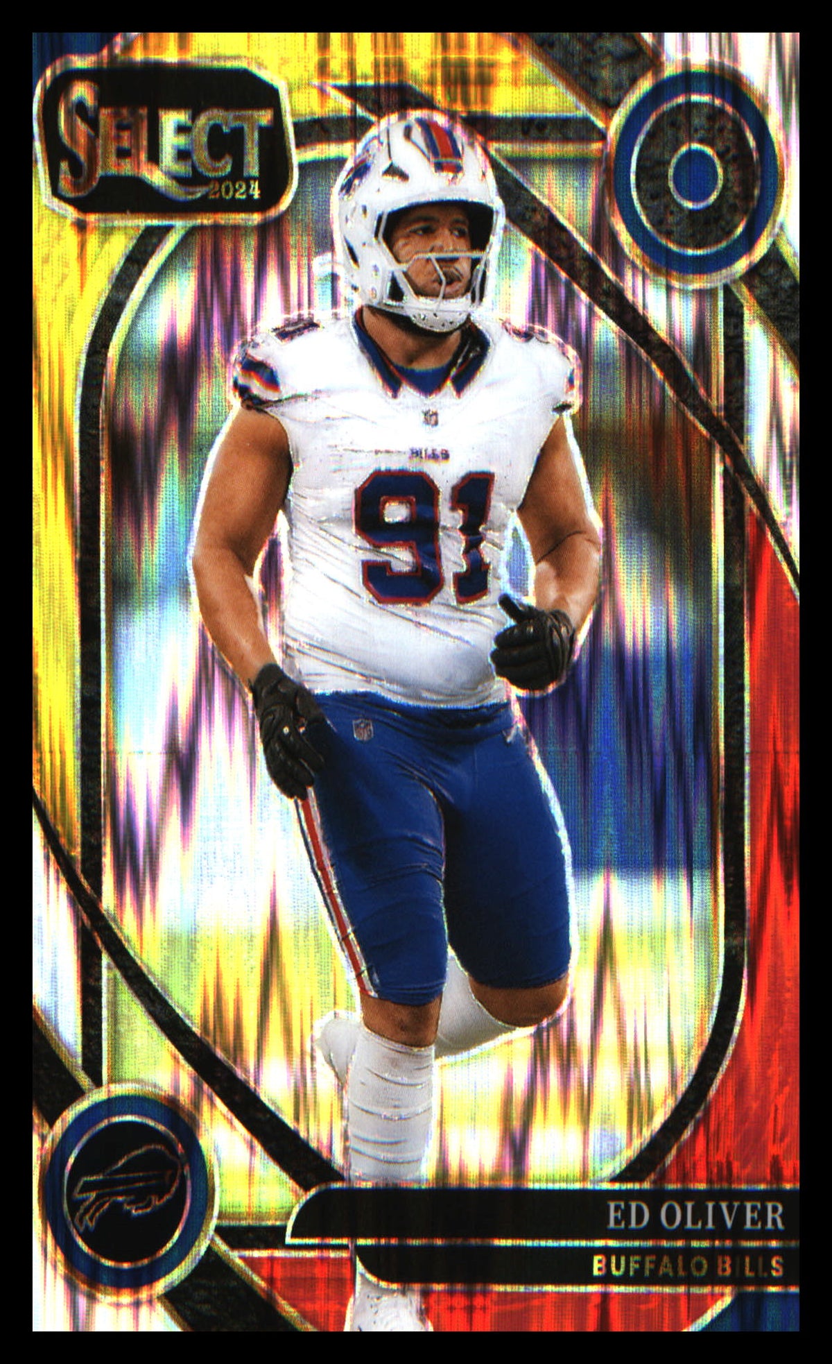 2024 Panini Select Red & Yellow Prizm Shock #254 Ed Oliver - Veteran Sports Cards FL